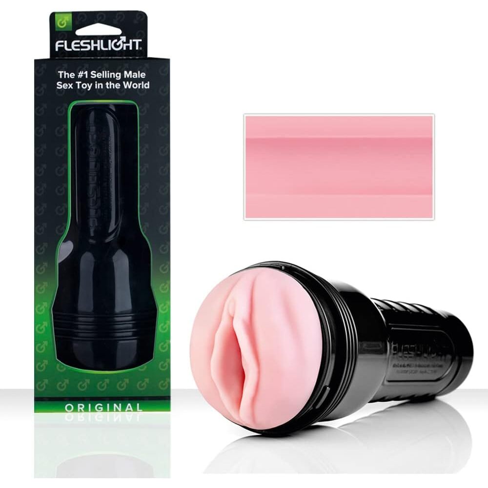 Fleshlight Pink Vagina Masturbator – Real Feel Silicone Sleeve Masturbator > Sex Toys For Men > Masturbators > Manual