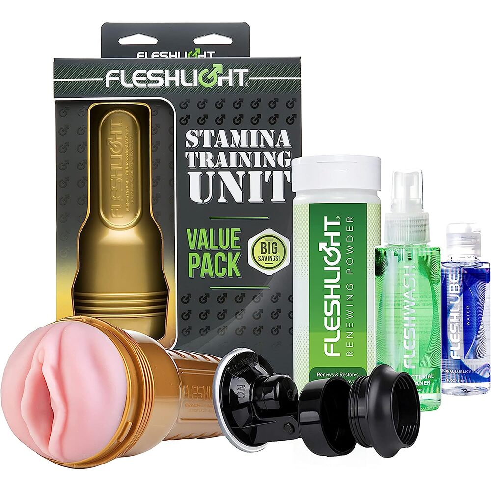 Fleshlight Stamina Training Unit Value Pack – Comprehensive Masturbator Kit > Sex Toys For Men > Masturbators > Manual