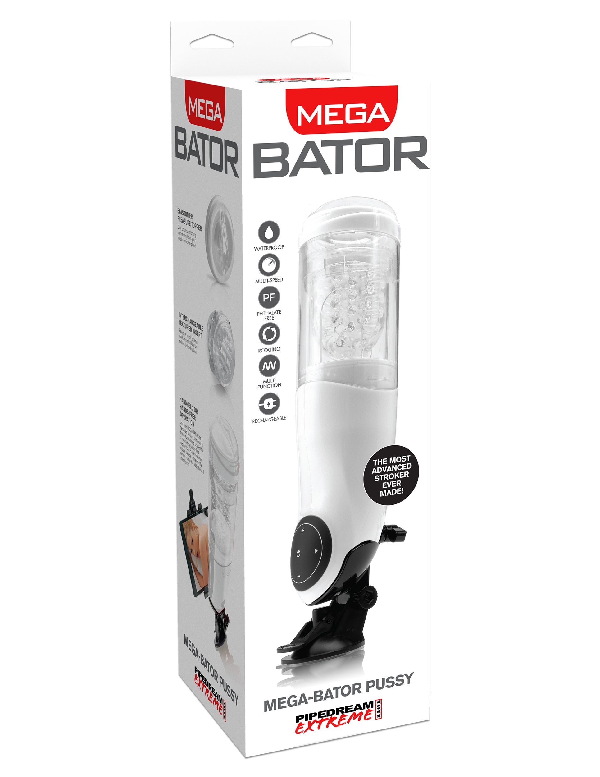 Pipedream Extreme Toyz Mega-bator Pussy - Size 8 Inches Clear > Sex Toys For Men > Masturbators Premium