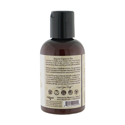Sliquid Organics Silk Hybrid Lubricant (125ml) – Water and Silicone Based Personal Lubricant Hybrid Lube