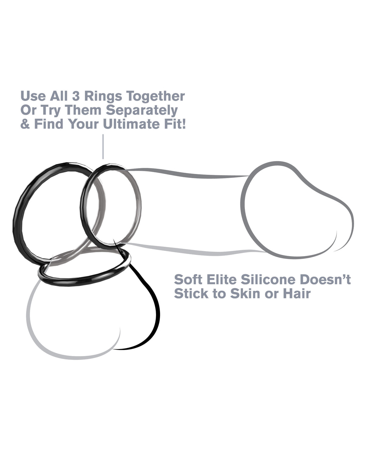 Fantasy C-Ringz Silicone Stamina Set – Stretchy Silicone Ring Set > Cock Ring > Sets