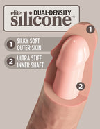 Pipedream King Cock Elite 8 Inch Dual Density Vibrating Silicone USB Rechargeable Vibrator > Dildos > Realistic Dildos