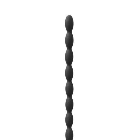 6 Inch Black Silicone Beaded Penis Sound Plug Sounding Rods