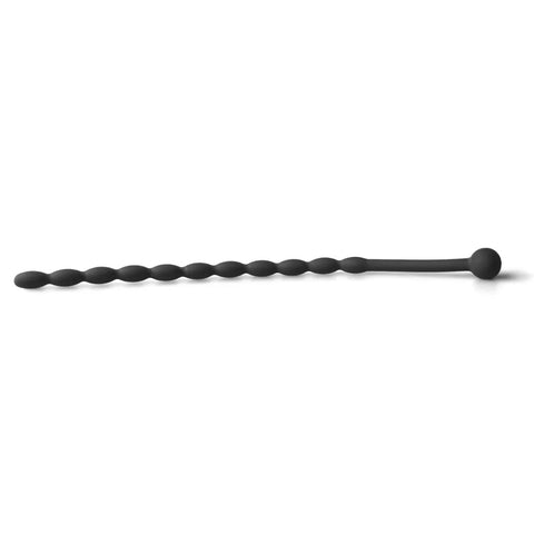 6 Inch Black Silicone Beaded Penis Sound Plug Sounding Rods