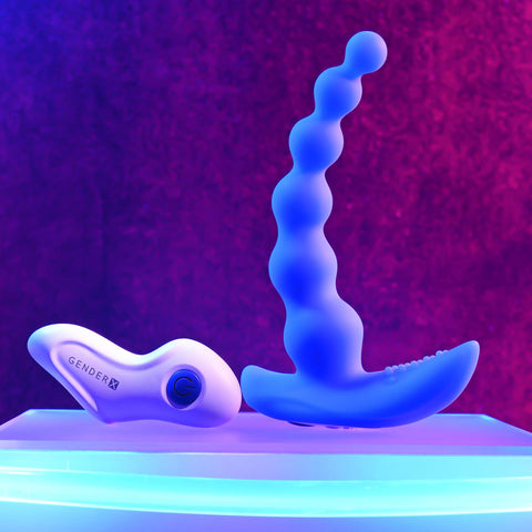 Gender X Beaded Pleasure - 11.4 cm Vibrating Anal Beads GENDER EXPRESSION
