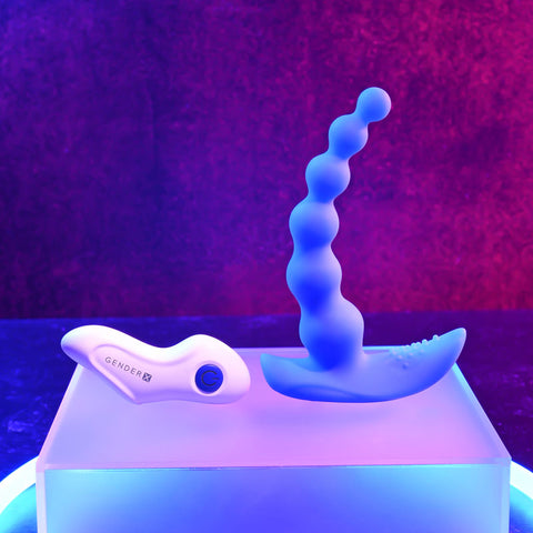 Gender X Beaded Pleasure - 11.4 cm Vibrating Anal Beads GENDER EXPRESSION