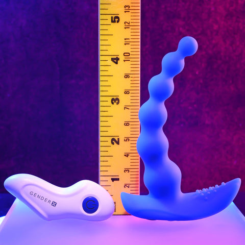 Gender X Beaded Pleasure - 11.4 cm Vibrating Anal Beads GENDER EXPRESSION