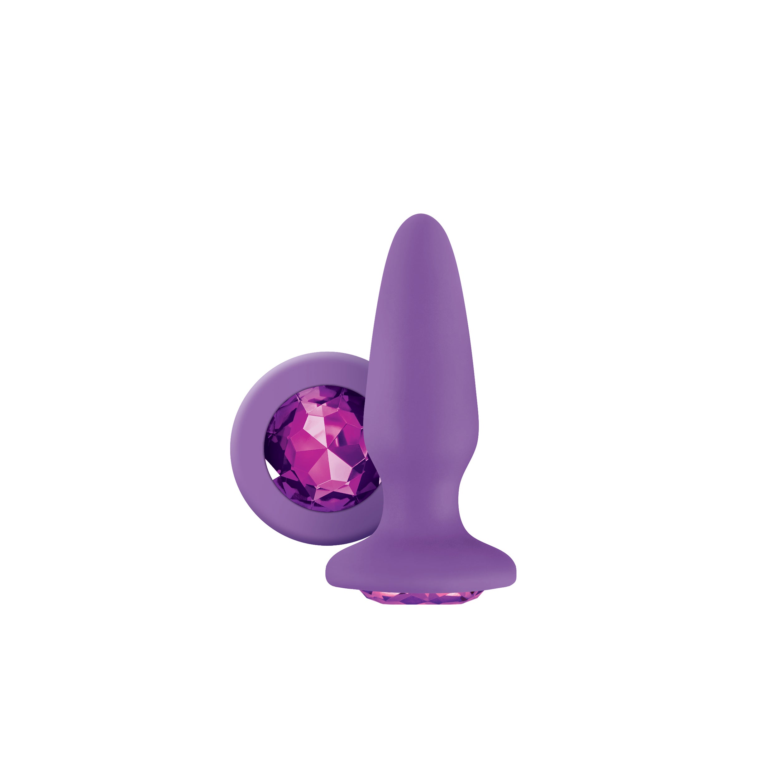 Glams Silicone Rainbow Gem Butt Plug Purple Silky Smooth > Anal Range > Jewel Butt Plugs