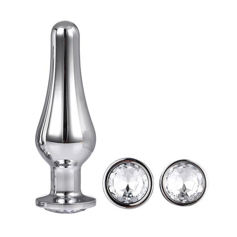 Gleaming Butt Plug Set Silver > Anal Range > Jewel Butt Plugs