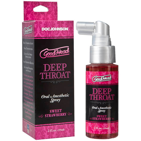 GoodHead Deep Throat Spray 59ml - Sweet Strawberry > Lube > Oral Gels & Sprays