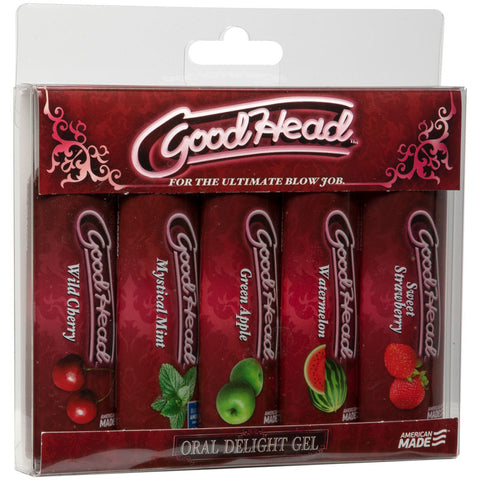 Goodhead Oral Delight Gel 1 Ounce 5 Pack 28g ea > Lube > Oral Gels & Sprays