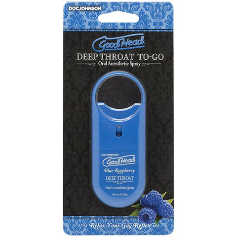 Goodhead To-Go Deep Throat Spray Blue Raspberry 9ml Oral Gels & Sprays