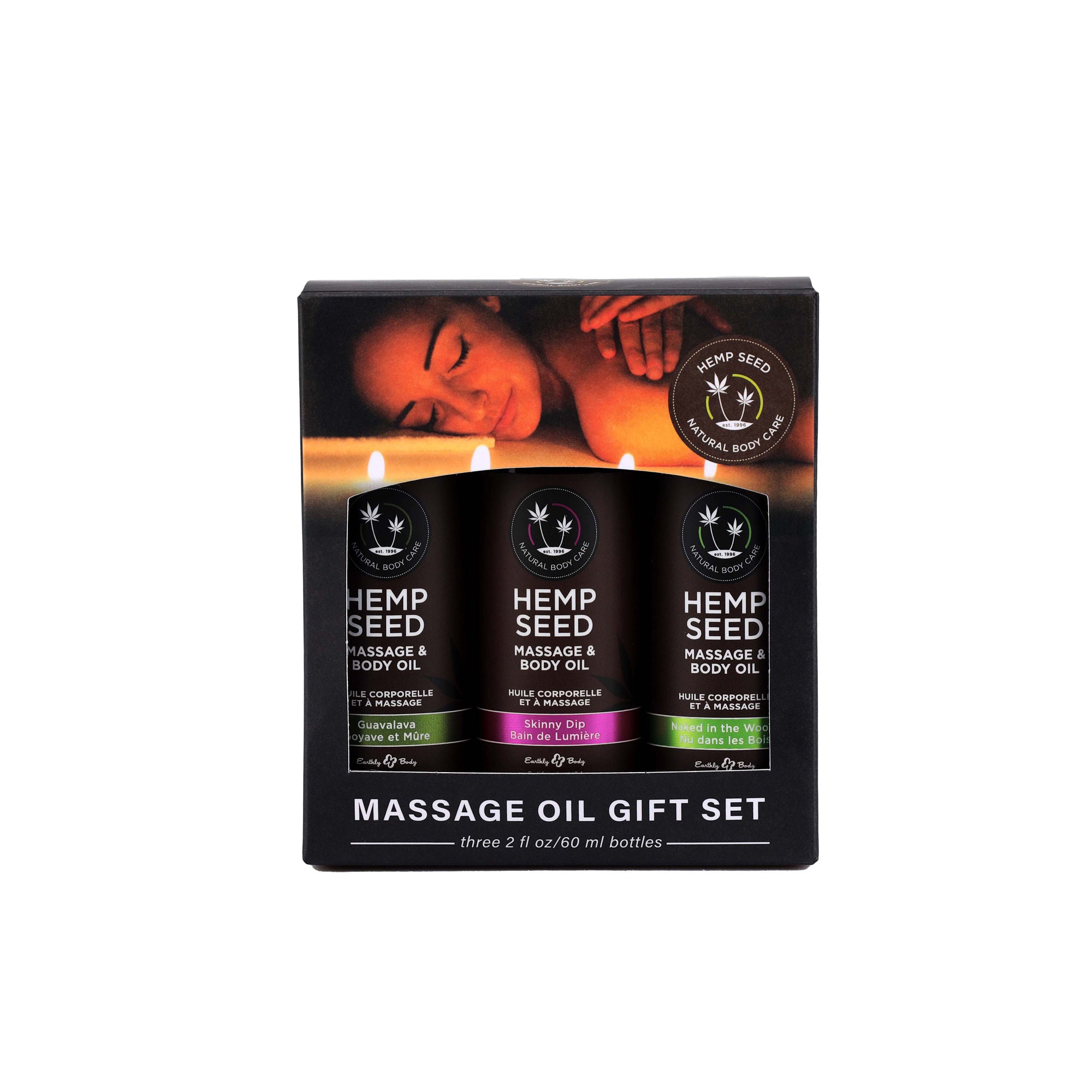 Hemp Seed Massage Oil Gift Set (3 Pack) – Travel Size Massage Oil > Essentials > Massage Gift Set