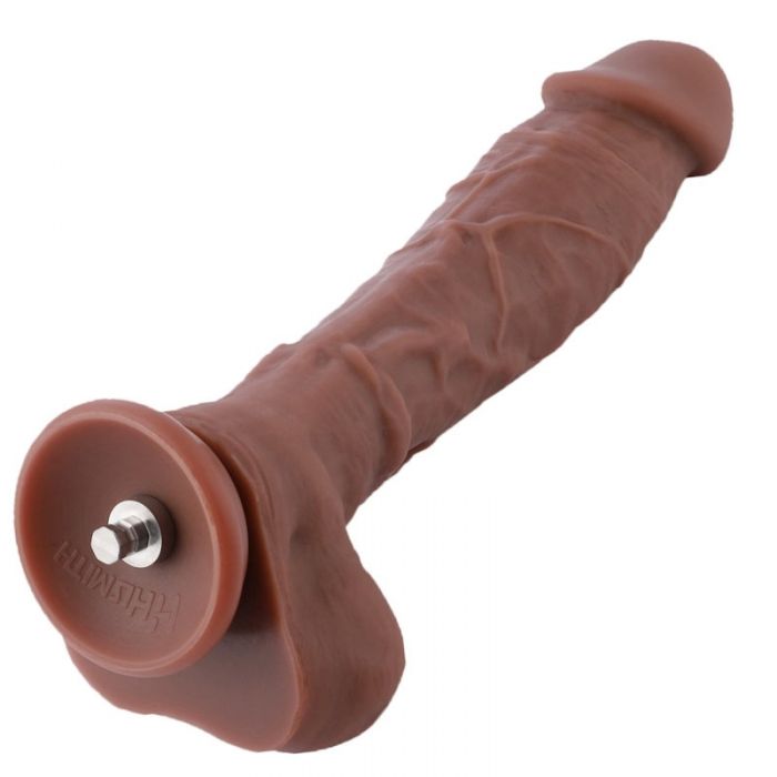 HiSmith 9 Inch Silicone Dildo (Brown) – Realistic Silicone Dildo > Sex Toys > Sex Machines > Attachments