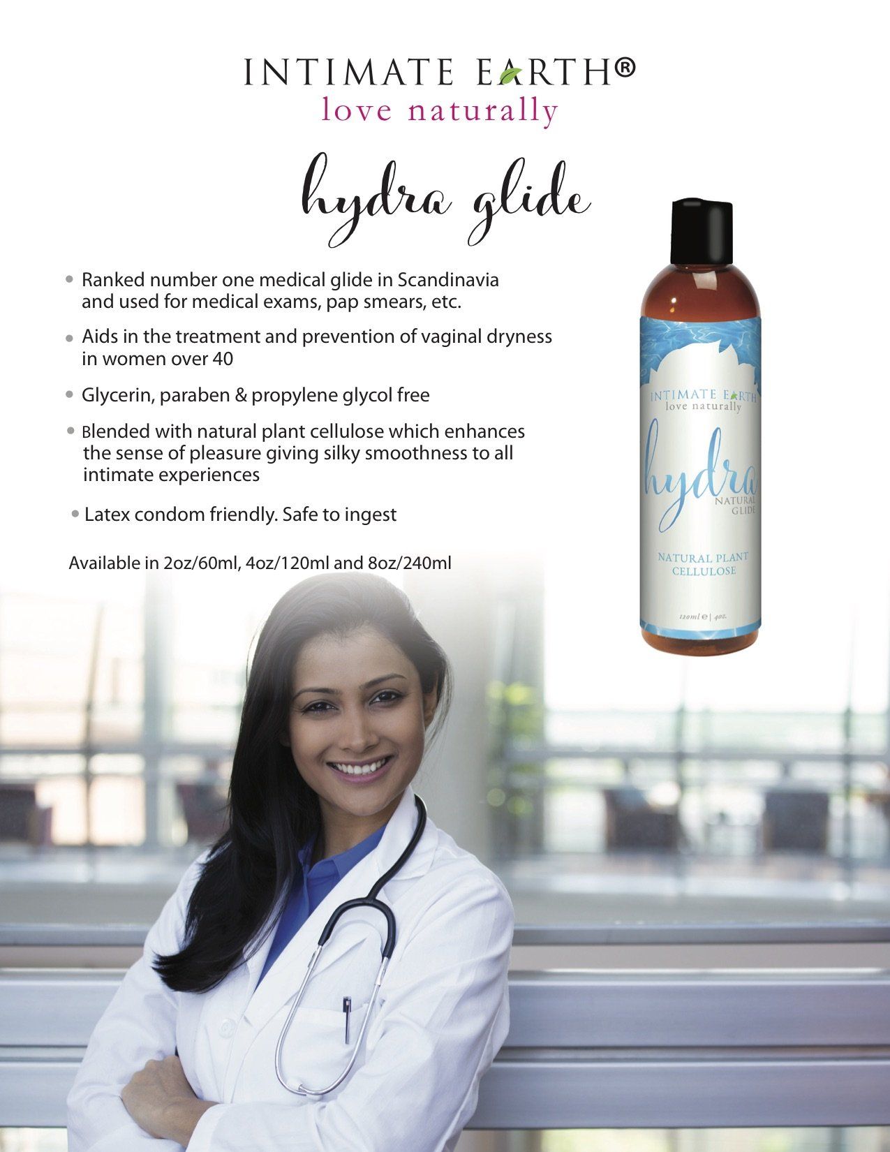 Intimate Earth Hydra Personal Lubricant – Plant Cellulose 120ml Water-Based Formula > Lube > Water Based