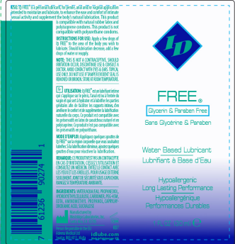ID Free Water-Based Lubricant – Hypoallergenic Gel 1 Fl Oz Lubricant > Lube > Water Based