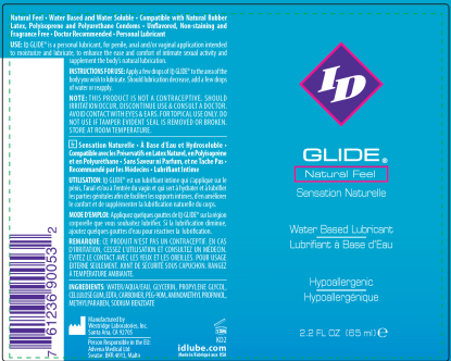 ID Glide Personal Lubricant 2.2 Ounce Bottle for Smooth Intimate Experience Water Based Lube