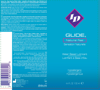ID Glide Personal Lubricant Travel Size 4oz Compact Bottle for Smooth Intimacy Water Based Lube