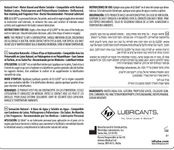 ID Glide Water-Based Lubricant – Bulk 1 Gallon Lubricant > Lube > Water Based