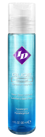 ID Glide Water-Based Lubricant 1 Ounce for Enhanced Intimacy and Smooth Sensation Water Based Lube