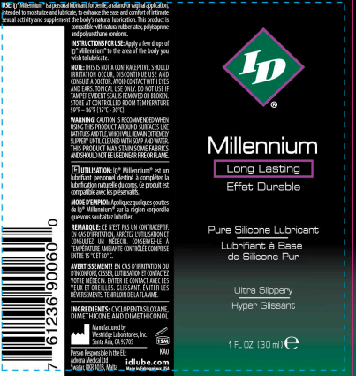 ID Millennium Silicone-Based Personal Lubricant 1 oz Travel-Friendly Bottle > Lube > Silicone