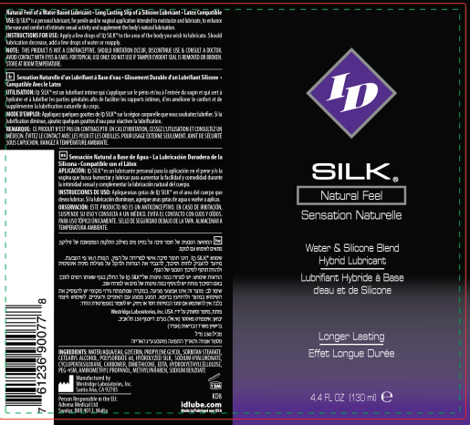 ID Silk Natural Feel Water Based Lubricant 4.4 Fl Oz 130 Ml Water Based Lube