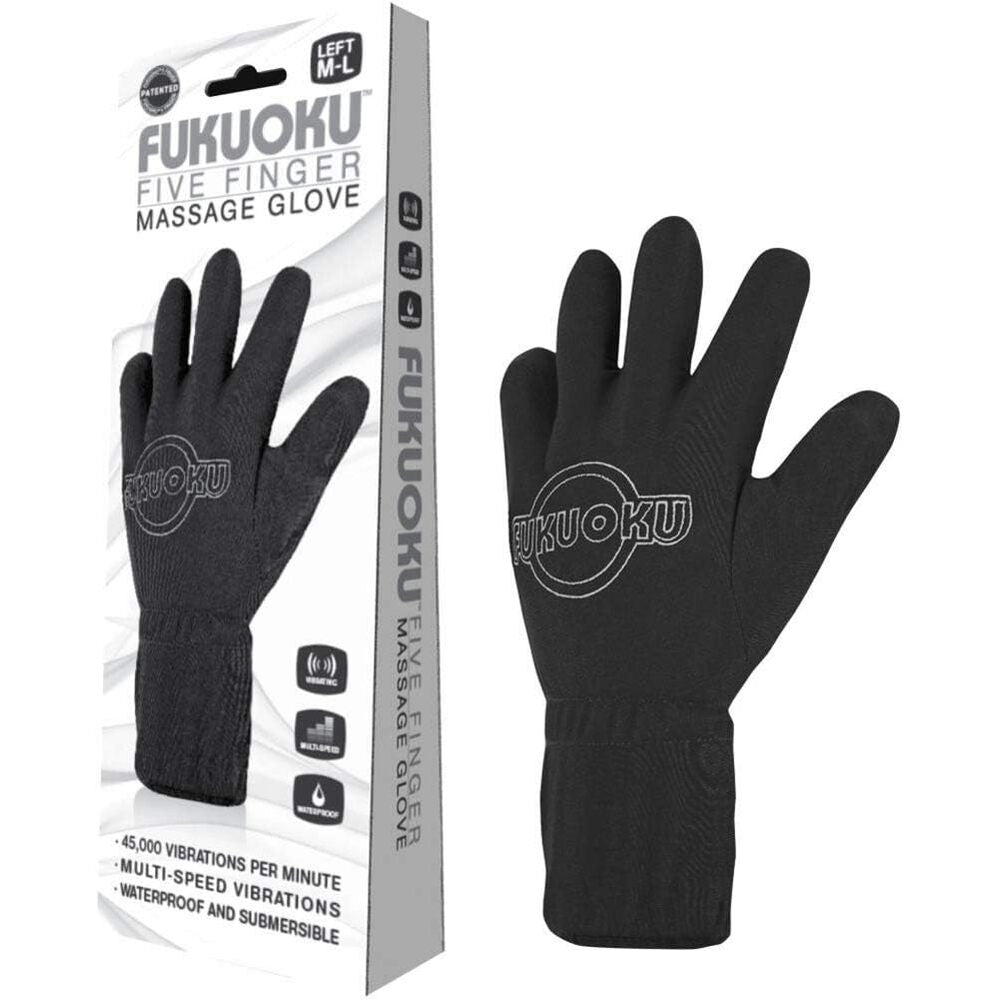Fukuoku Vibrating Five Finger Massage Glove Left Hand > Sex Toys For Ladies > Finger Vibrators