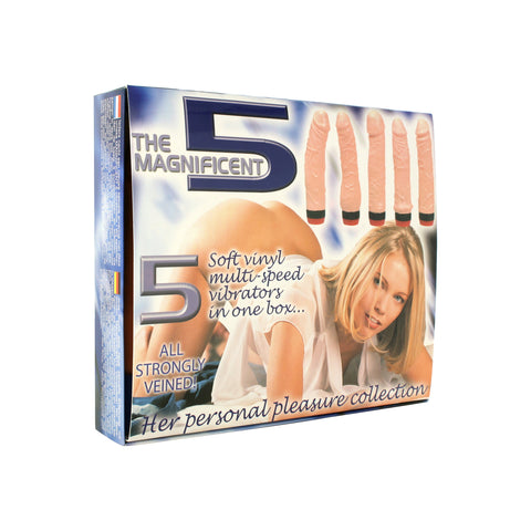 Magnificent 5 Multi Speed Realistic Vibrator Set 6 Inch > Realistic Dildos and Vibes > Penis Vibrators