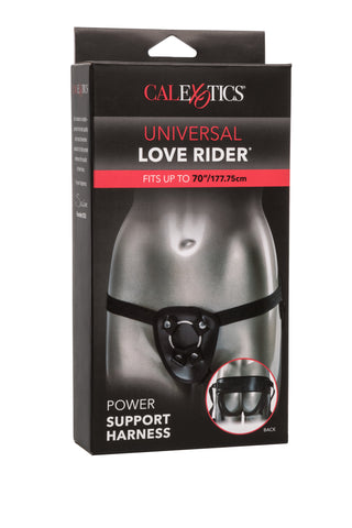 Universal Love Rider Adjustable Strap On Harness Black Black Harnesses & Strap-Ons