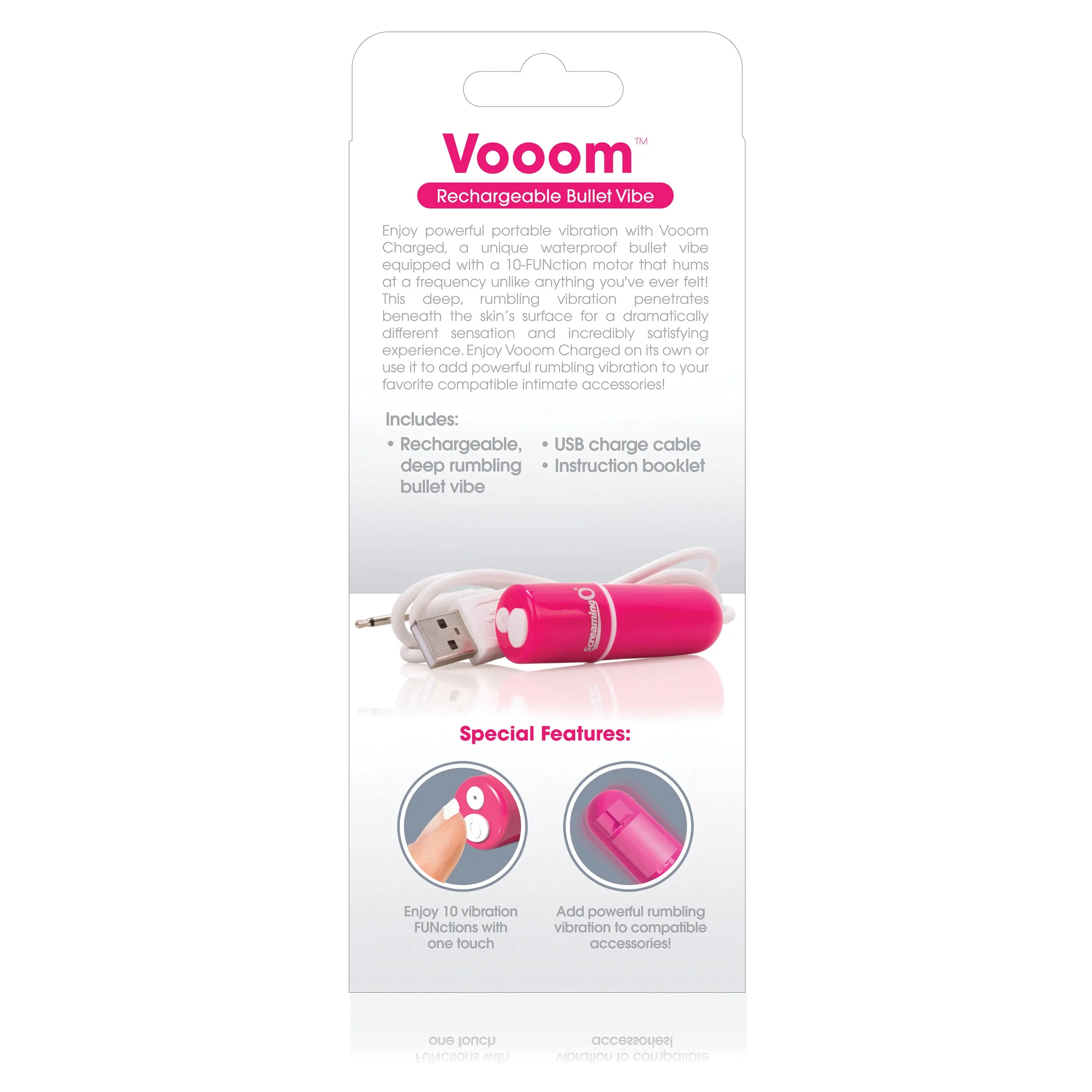 Screaming O Charged Vooom Bullet Vibe – Powerful 10-Function Motor Vibrator > Vibrators > Mini Vibrators