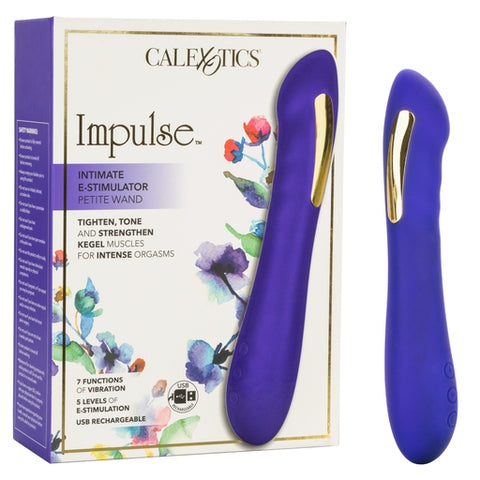 Impulse Intimate E-Stimulator Petite Wand Purple with Gold Accents and USB Rechargeable Vibrators