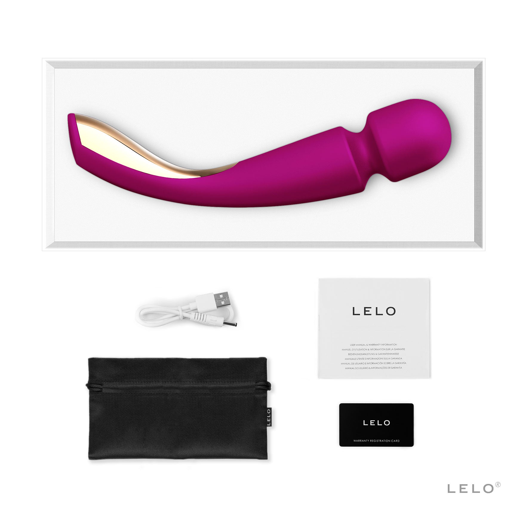 Lelo Smart Wand 2 (Deep Rose) – Luxury Large Massager > Sex Toys > Massage Wands