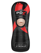 Pipedream PDX Elite Vibrating Oral Stroker – Battery Operated Masturbator with Bullet Motor > Sex Toys For Men > Masturbators > Vibrating