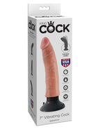 King Cock 7 Inch Vibrating Dong – Realistic Design 17.8 cm Vibrating Dildo > Vibrators > Realistic Vibrators