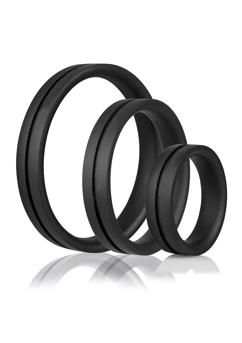 Screaming O Ringo Pro X3 Silicone Cock Ring Trio Pack Black COCK RING Set
