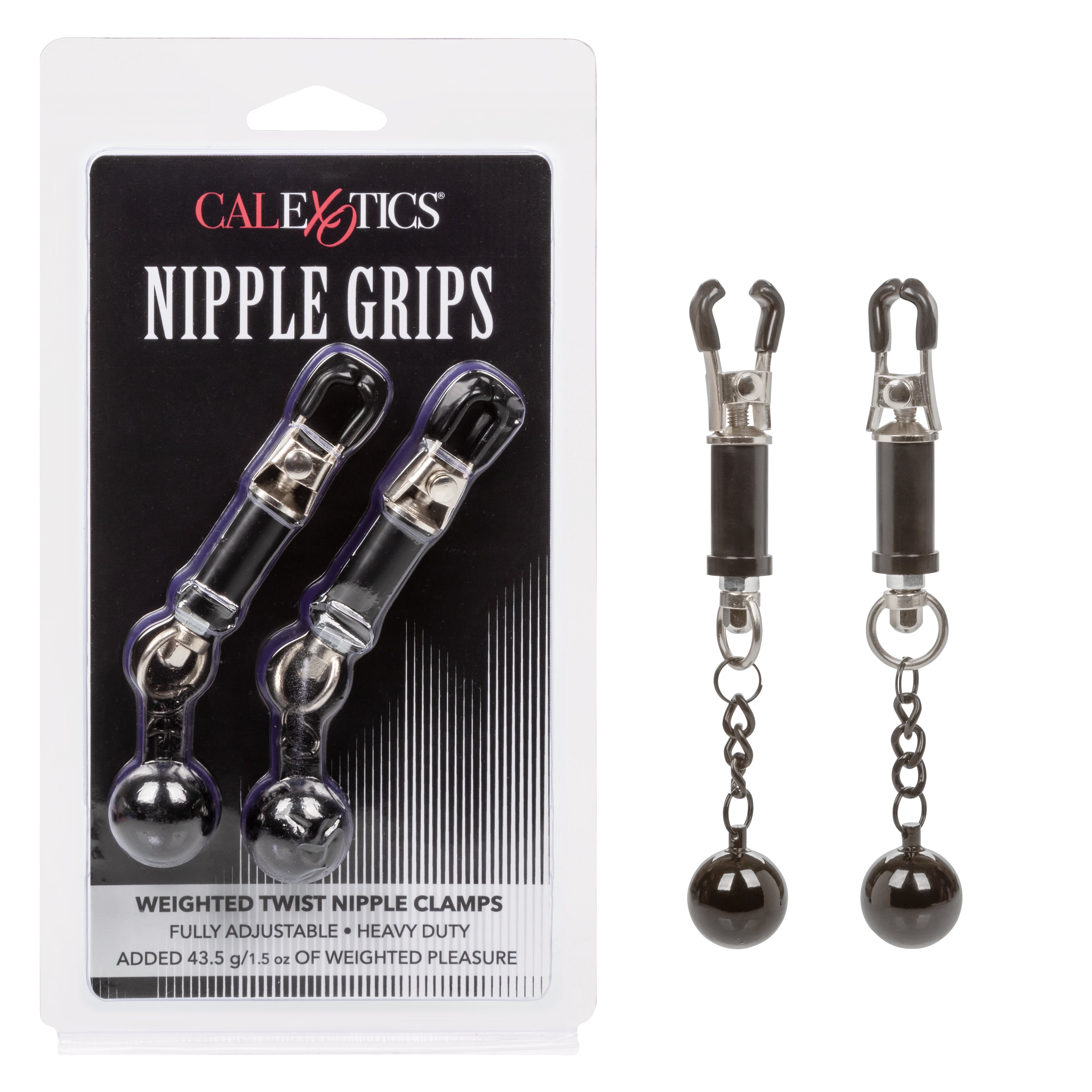 Nipple Grips Weighted Twist Adjustable Nipple Clamps – Unique Twisting Design Clamps > Sex Toys > Nipple Clips