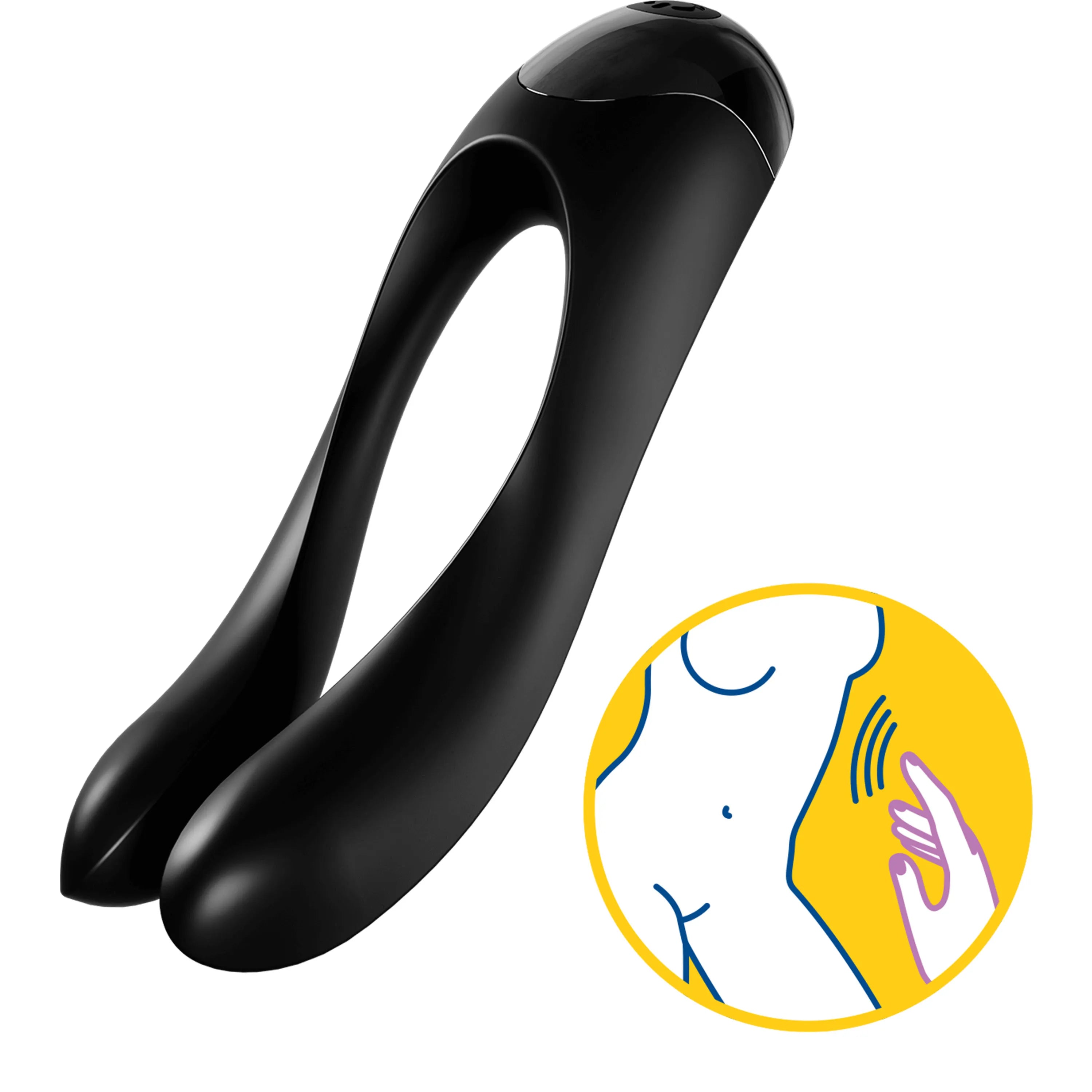 Satisfyer Candy Cane Finger Vibrator – Dual Motor Silicone Finger Vibrator Secondary image