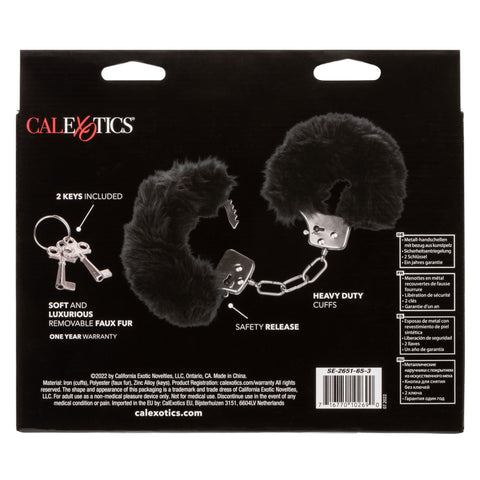 Ultra Fluffy Black Furry Bondage Cuffs > Bondage Gear > Handcuffs