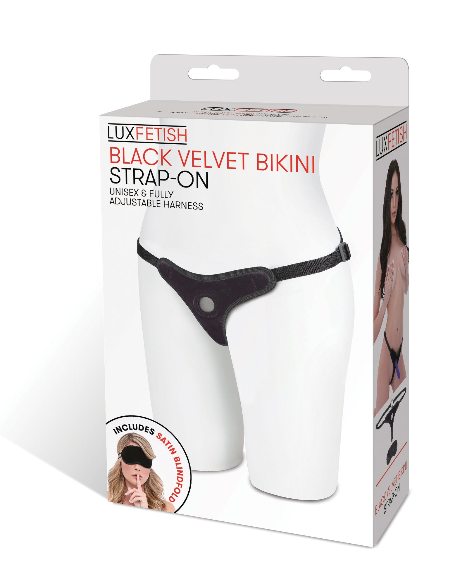 Lux Fetish Velvet Bikini Strap On Harness Adjustable Plush > Dildos > Strap On Harnesses