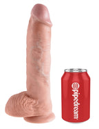 King Cock 10 Inch Realistic Dildo With Balls Flesh 25.4 cm Dildo > Dildos > Large Dildos
