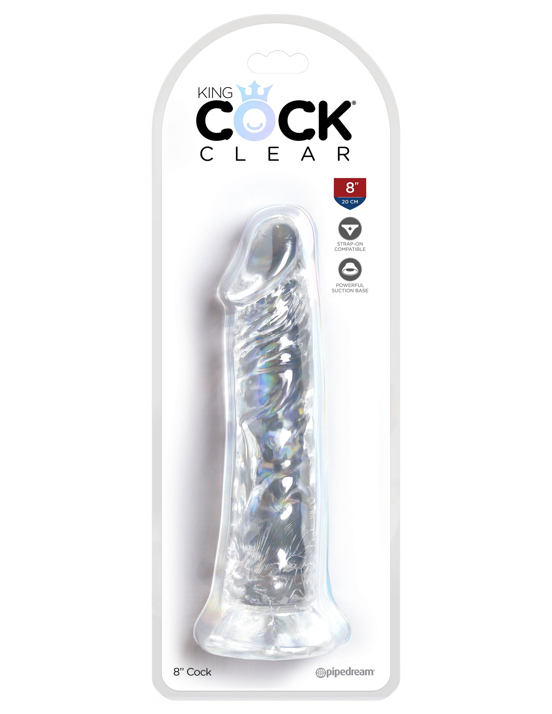 King Cock Clear 8 Inch Realistic Dildo – Transparent Silicone 8 Inch Dildo > Dildos > Realistic Dildos Main image