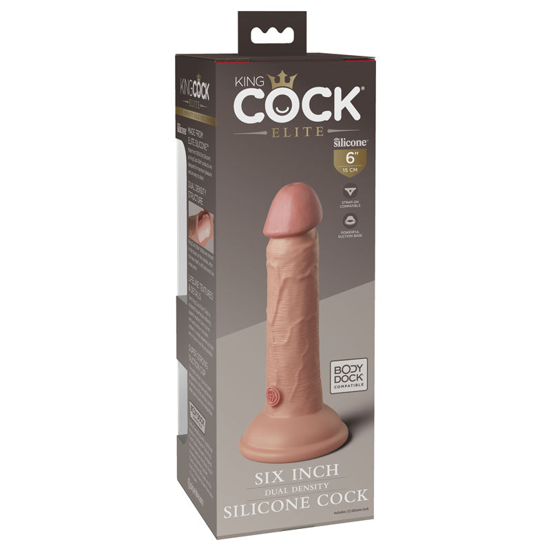 King Cock Elite 6 Inch Dual Density Silicone Dildo > Dildos > Realistic Dildos