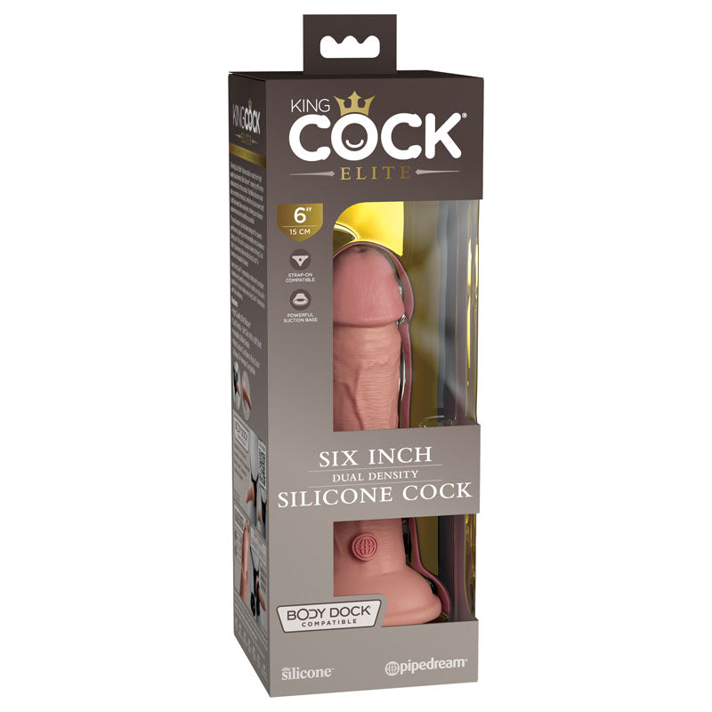 King Cock Elite 6 Inch Dual Density Silicone Dildo > Dildos > Realistic Dildos