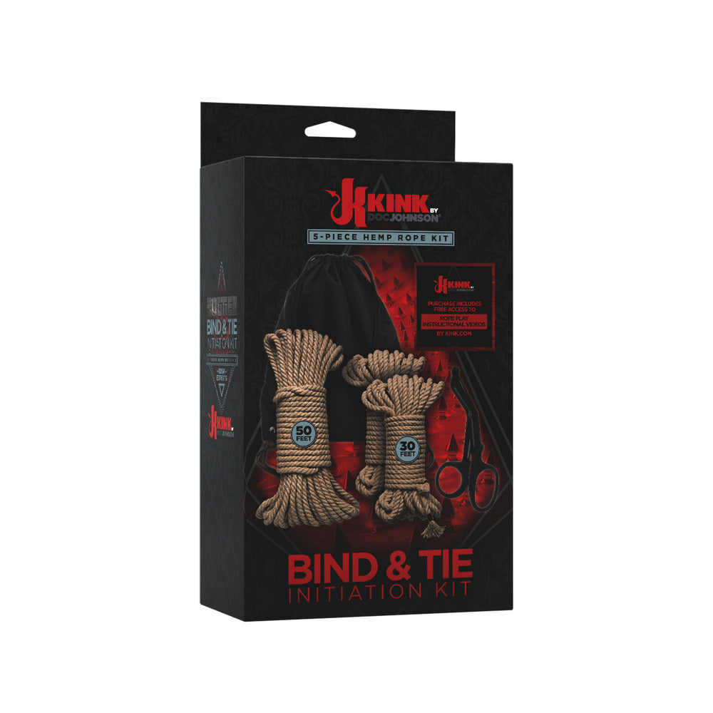 Kink Bind and Tie Initiation – 5 Piece Hemp Rope Bondage Kit Secondary image