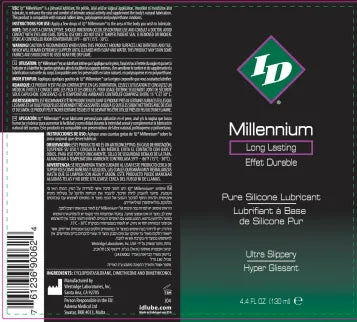 ID Millennium Silicone Lubricant 4.4 Oz – Long-Lasting Waterproof Silicone Lubricant > Lube > Masturbation Cream