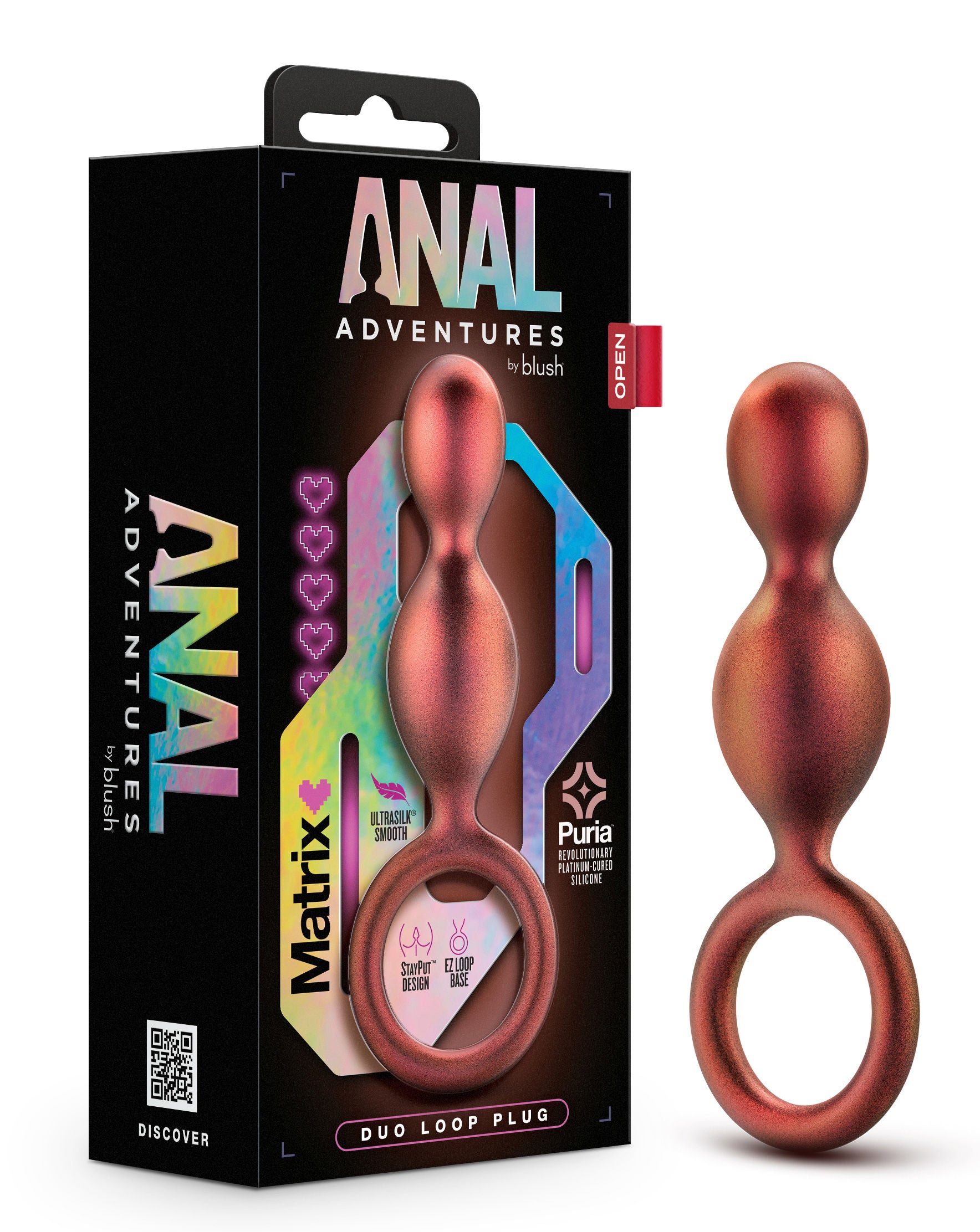 Anal Adventures Matrix - Duo Loop Plug - Copper Butt Plugs