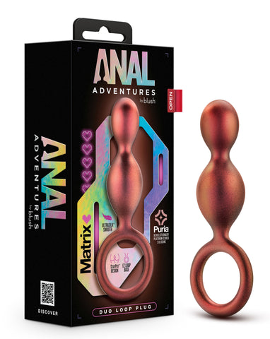 Anal Adventures Matrix - Duo Loop Plug - Copper Butt Plugs