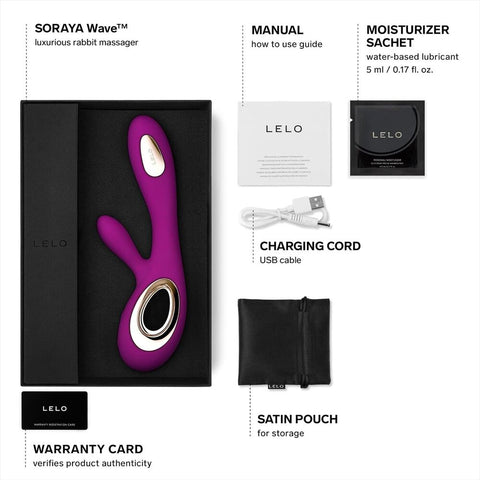 Lelo Soraya Wave Rose Dual Waterproof Rechargeable Vibrator VIBRATORS-RABBIT