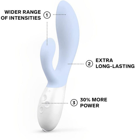 Lelo Ina 3 Dual Action Massager Seafoam VIBRATORS-RABBIT-MULTI