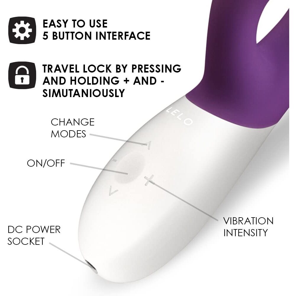 Lelo Ina Wave 2 Luxury Rechargeable Vibe Plum VIBRATORS-RABBIT